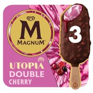 Magnum Utopia Double Cherry Ice Cream Sticks 3 X 85ml
