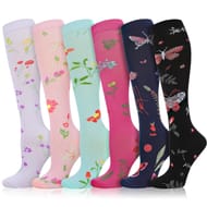 Zuimei 6 Pairs Unisex Compression Socks 20-30 mmHg