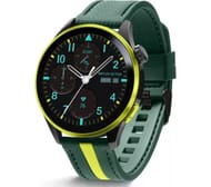 REFLEX ACTIVE Series 54 Smart Watch Green with Green & Yellow Silicone Strap