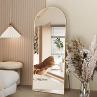 Full Length Mirror, 162x53cm Arch Floor Mirror with Stand,