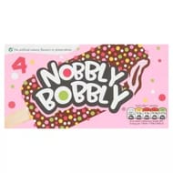 Nobbly Bobbly Strawberry and Chocolate Ice Lolly, 4 X 60ml