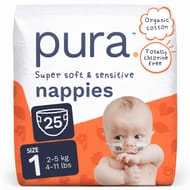 Pura Nappy Size 1 (25kg) 25 Count