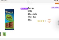 Terry's Milk Chocolate Mint Bar 90g
