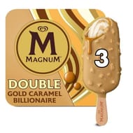 Magnum Double Gold Caramel Billionaire Ice Cream Sticks 3 X 85ml