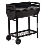 Outsunny Steel 2-Grill Charcoal BBQ W/ Wheels