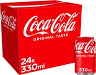 24 X 330ml Coca-Cola Original Taste Cans (£10.62 max S&S)