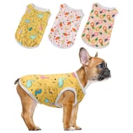 3-Pack Cotton Dog Shirts for Small and Medium Dogs