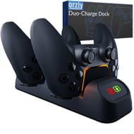 Orzly PS5 Controller Twin Dock Charging Station, Jet Black