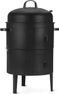 Amazon Basics Outdoor Charcoal BBQ Smoker, 2-Layer, 40.6cm, Black, 1-Pack