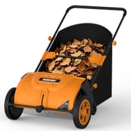 WORKSKY Lawn Sweeper with Brush Rake, 105L Debris Bag