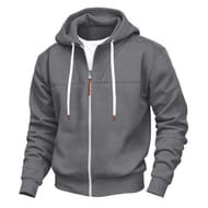Men's Zip Hoodie Sweatshirt Fleece Jacket for Work Travel Gym