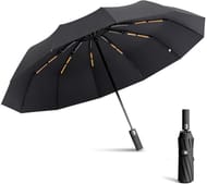 24K Strongest Windproof Travel Compact Umbrella Sturdy Frame Automatic Umbrella