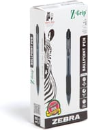 Z-Grip Retractable Ballpoint Pen, 1.0 Mm, Black Ink, Pack 12
