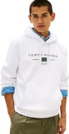 Tommy Hilfiger Men's Hoodie with Kangaroo Pocket, White, XL