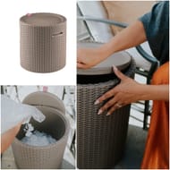 Keter Cappuccino 39L Cool Stool - Ideal for Bottles, Cans & Ice for Outdoor