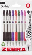Zebra Z-Grip 8 Pack Assorted Pens