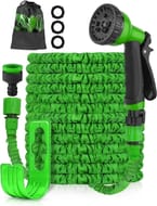 Evviee 100ft Expandable Garden Hose with 3/4" and 1/2" Fittings