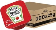 100 X 25g Heinz Tomato Ketchup Individual Tubs (£7.87/£7.44 S&S)
