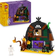 LEGO Halloween Barn with Skeleton Minifigure and Bat Lamps