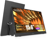 GEESUU Portable Monitor 15.6" FHD IPS Laptop Second External with Kickstand