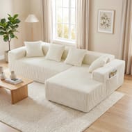 261CM Modular Right L-Shaped Sectional Sofa, 4 Seater Corner Sofa