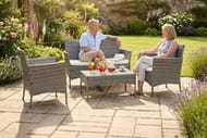 Clearance Weather-Resistant 4-Seater Rattan Garden Furniture Set