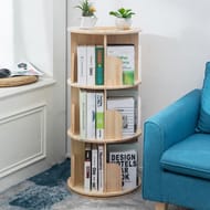Rotating Bookshelf 360 Display Floor Standing Organizer (3-Tier)