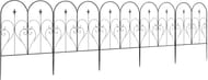 Outsunny 5PCs Decoration Garden Fence, Outdoor Picket Fence Panels, Black