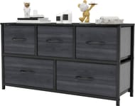 YITAHOME 5-Drawer Fabric Dresser with Easy Pull Handle, Steel Frame