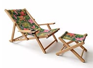 Garden Stories Folding Deck Chair with Footstool