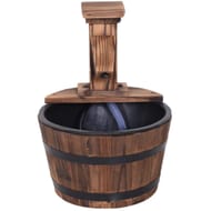 Outsunny Barrel Garden Water Fountain