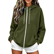 Women's Zip Hoodie, Oversized Casual Jacket