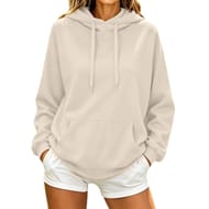 Women's UK Plus-Size Oversized Hoodies Drawstring Hooded Pullover