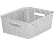 Curver Large 13L My Style Medium Rectangular Grey Storage Basket Grey