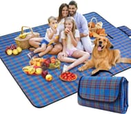 SOMIYAMI Tartan Picnic Blanket Waterproof 150x200 Cm Blue