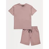 Mauve Short Sleeve T-Shirt and Shorts Set Multiple Colours and Sizes
