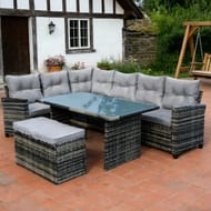 Linea 6 Seater Rattan Weather Resistant Garden Dining Set