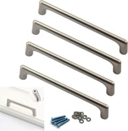 Zerniple 128mm Silver Zinc Alloy Drawer Pulls Set of 4