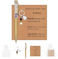 Crystal Pen Exams Good Luck Gift with Card and Keychain