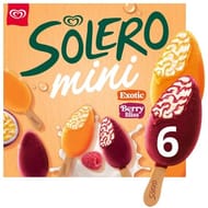 Solero Mini Exotic & Berry Bliss Ice Cream Sticks 6 X 50ml