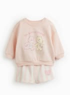 Pink Care Bears Sweatshirt & Shorts Set 3-6 Months