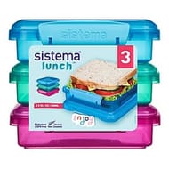 Sistema 450ml Sandwich Box - 3 Pack