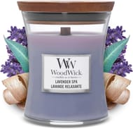 WoodWick Medium Hourglass Candle, Lavender Spa, Crackling Wick