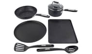 Scoville 6-Piece Aluminium Cookware Set, Black