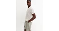 Green Regular Striped Drawstring Shorts