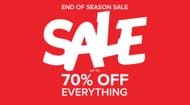 Up to 70% off Everything plus an Extra 20% Discount on All Sale Items