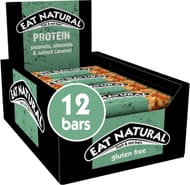 Eat Natural Protein Bars, Peanuts, Almonds & Salted Caramel, 12x40g