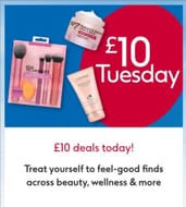Boots £10 Tuesday Online Only