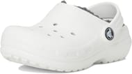 Crocs Kids Clogs, Classic Lined, White/Grey, UK 9 Child