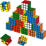 20 Mini Rubik's Cubes 3x3, Portable Puzzle Party Favors